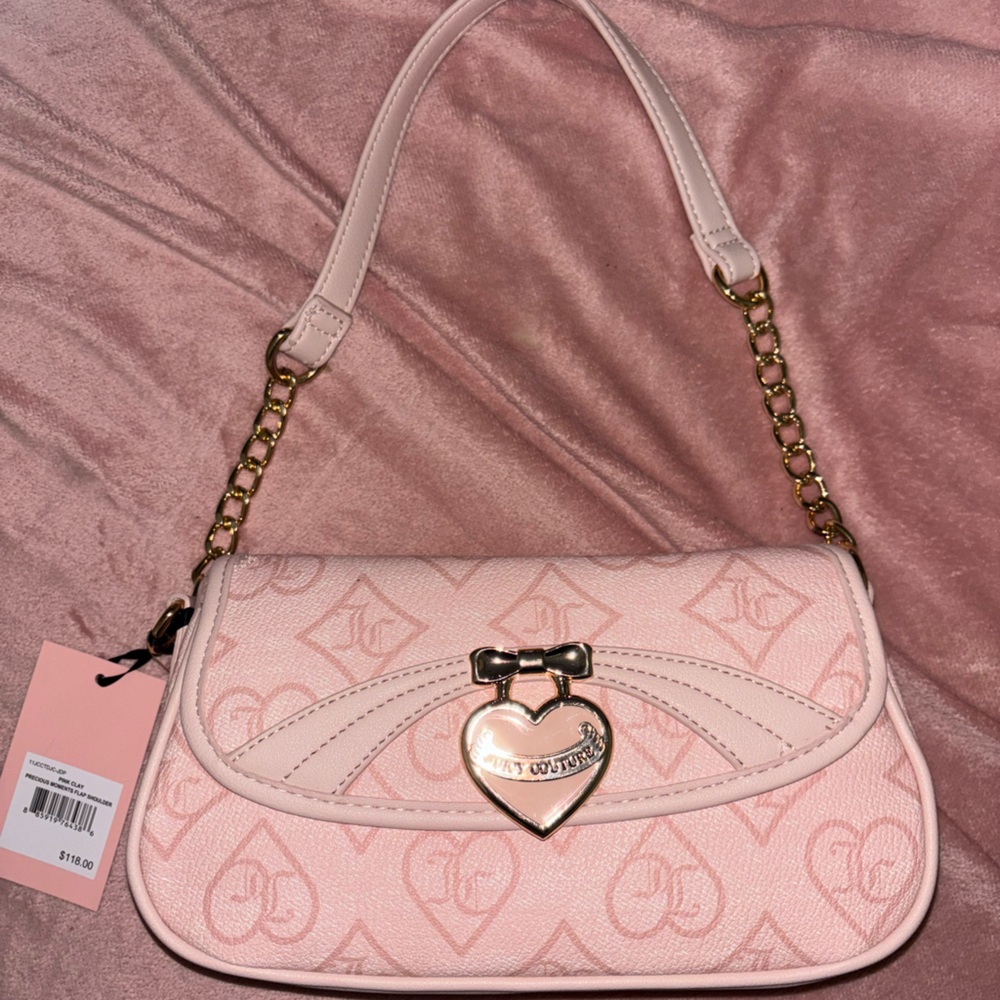 Juicy Couture Pink Clay Precious Moments Flap Shoulder